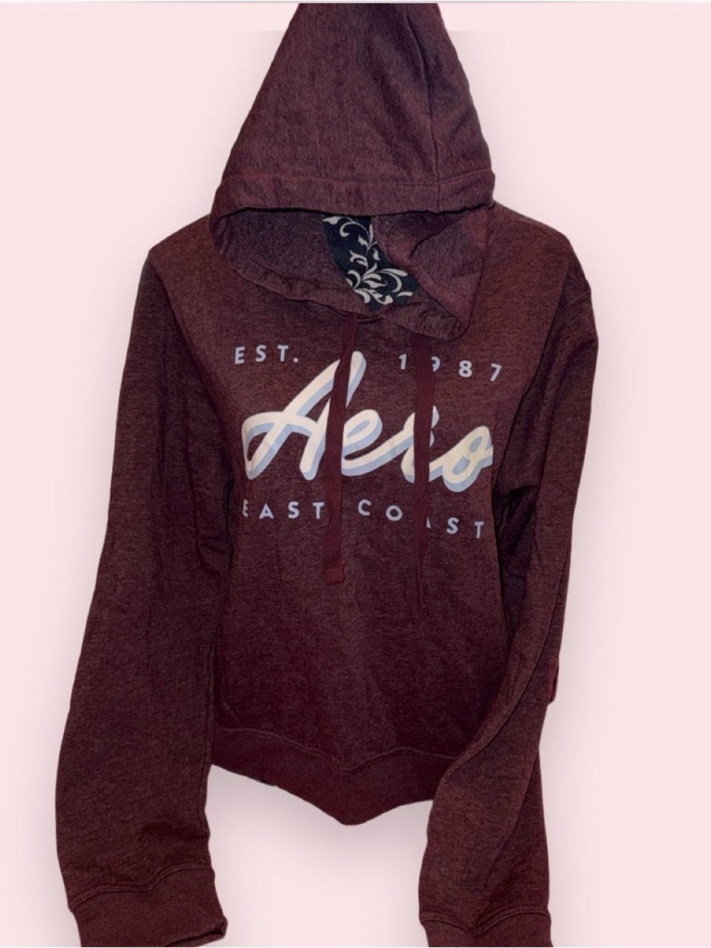 Aéropostale "Aero East Coast Est. 1987" maroon hoodie